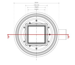 Душевой трап Confluo Standard Vertical Plate 10X10 2 IN 1